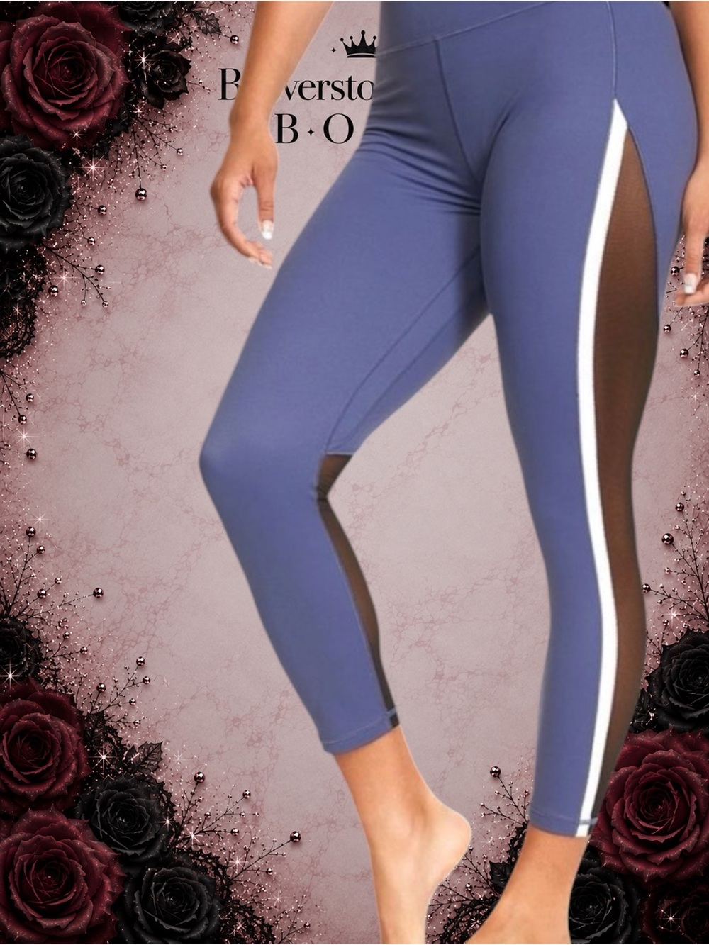 HTF EUC Victoria’s Secret VSX Sweat On Point Exposed Legging mesh detailing - S